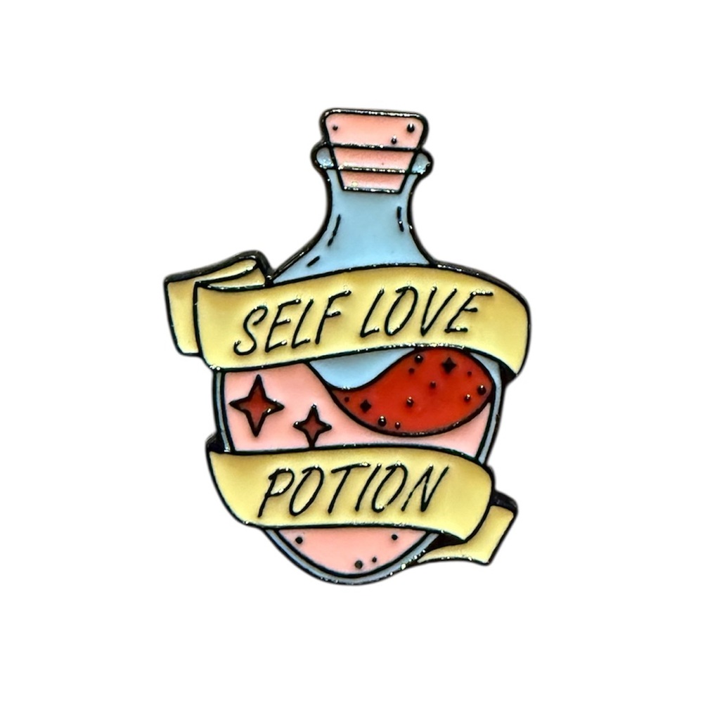 ☮️NEW Self Love Potion Enamel Pin Lapel Pin for Mental Health & Positivity